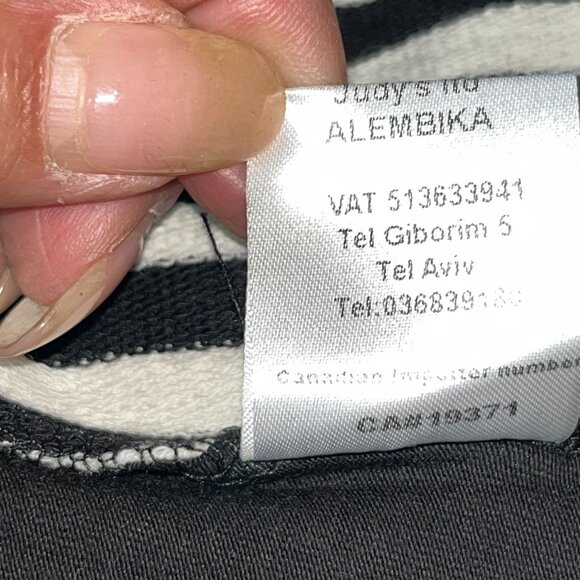 ALEMBIKA URBAN TRIBECA OVERSIZED T-SHIRT TEE  BLACK & WHITE  MADE IN ISRAEL -  M - Picture 7 of 8